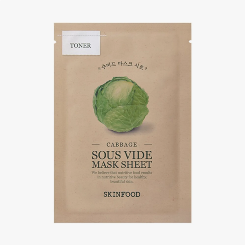 SkinFood Toner Cabbage Sous Vide Mask Sheet 1pc