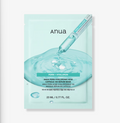 Anua PDRN + Hyaluron serum mask packaging with dropper on a light blue background， Anua PDRN Hyaluronic Acid Capsule 100 Serum Mask 5 pcs