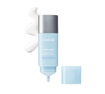 Laneige water bank cream bottle with applicator on a white background, Laneige Water Bank Aqua Facial Serum 30ml