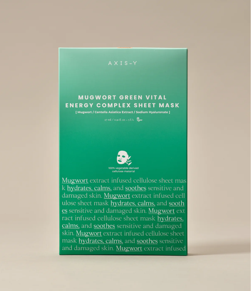 AXIS-Y Mugwort Green Vital Energy Complex Sheet Mask   5pcs