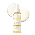 Skincare product bottle labeled 'ingredients' with a white cap on a light background, ONGREDIENTS Skin Barrier Glow Mist 100ml
