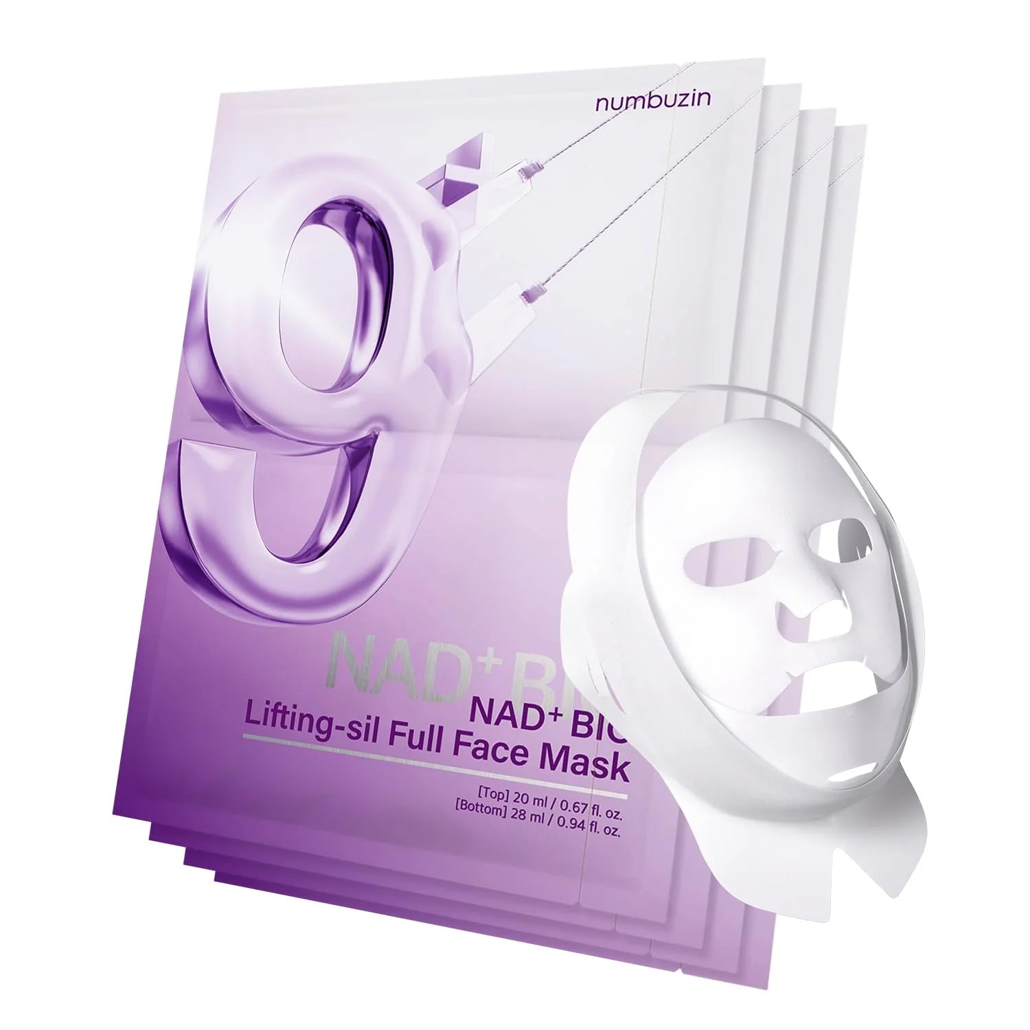 Numbuzin No.9 NAD Bio Lifting Full Cover Facial Mask (4EA)