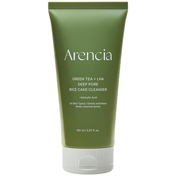 Arencia Green Tea + LHA Deep Pore Rice Cake Cleanser 150g