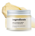 Jar of 'ongredients' Deep Calming Cream with a sample on a white background, ONGREDIENTS Deep Calming Cream 50ml