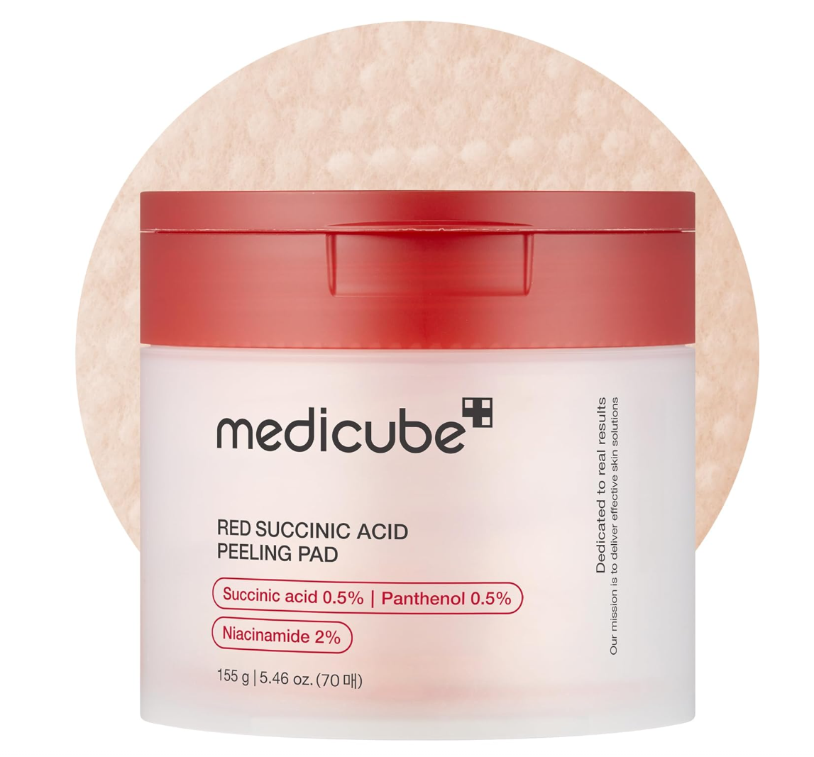 Medicube Red Succinic Acid Peeling Pad 155g, front packaging