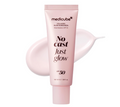 Pink sunscreen tube with 'No cast Just glow' text on a white background, Medicube Collagen No Cast Just Glow Sunscreen spf50 50ml