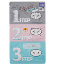 Holika Holika Pig-Clear black head removal product packaging with step indicators, Holika Holika Pig Nose Clear Black Head 3 Step Kit
