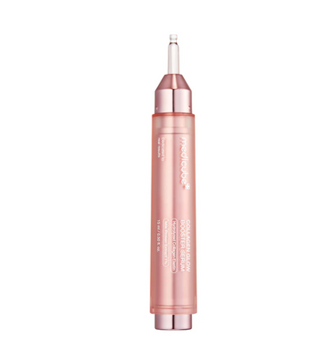 Rose gold skincare serum bottle on a white background, Medicube Collagen Glow Booster Serum 15ml