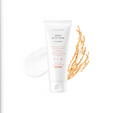 Aqua Rice Foam Cleanser with rice plant illustration on a white background, S.nature Aqua Rice Foam Cleanser 80ml