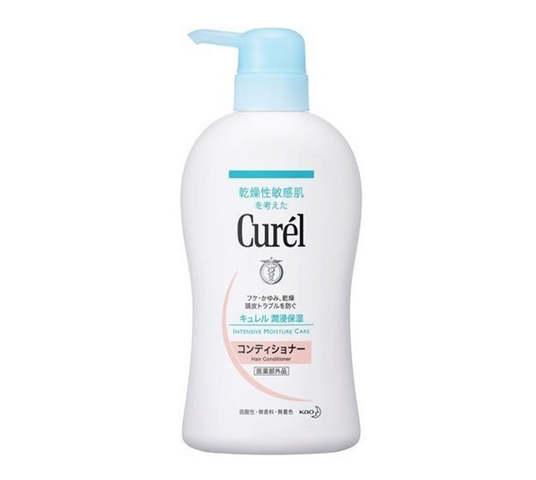  Curel bottle on a white background, Curel Intensive Moisture Care Hair Conditioner 420ml