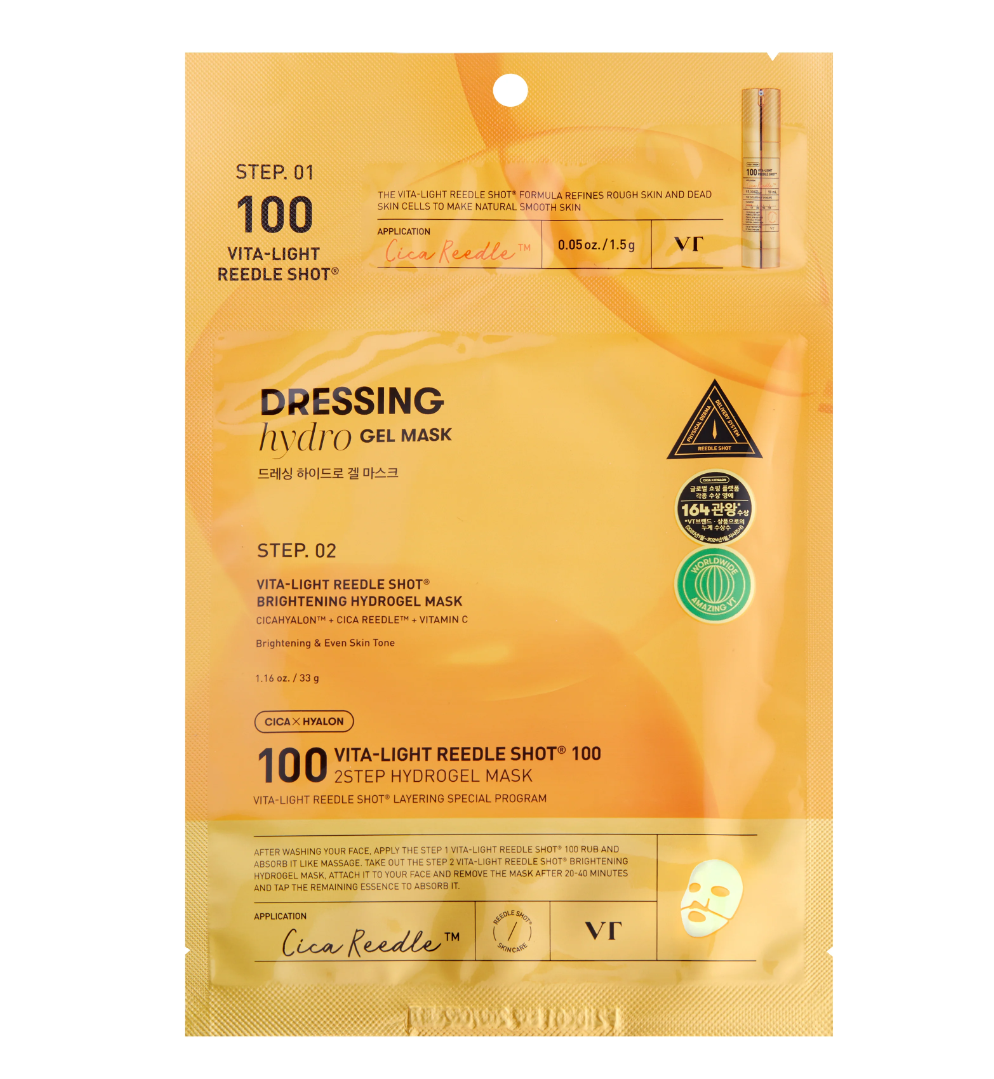 Yellow Vt Reedle VT VITA-LIGHT Reedle Shot 100 2-Step Mask | Brightening & Radiance Skin ...