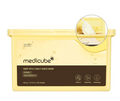 Yellow packaging of Medicube Deep Vita C Daily Quick Mask with a close-up of the mask sheet, Medicube Deep Vita C Daily Quick Mask 350g 30 sheets
