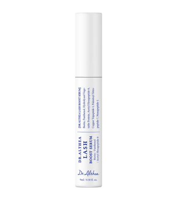 Black mug with white handle and lid featuring a cross design on a white background, DR.ALTHEA Lash Boost Serum 9ml