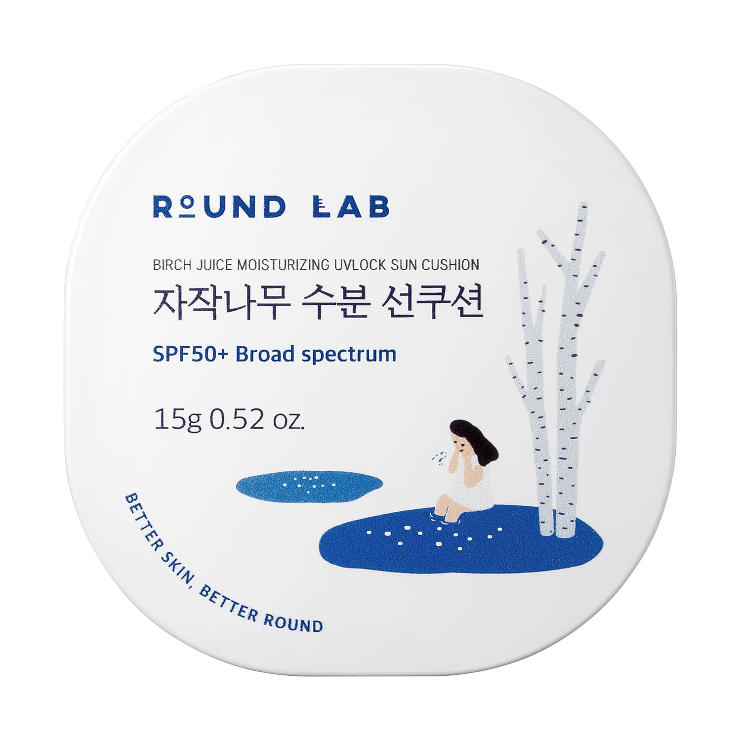 Round Lab Birch Juice Moisturizing UV lock Sun Cushion SPF 50+ 15g