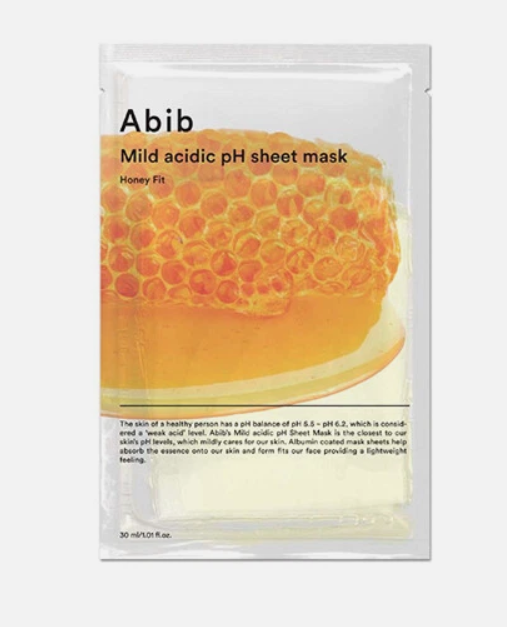 Abib Mild acidic pH sheet mask Glutathiosome/Jericho Rose/ Aqua/ Heartleaf/ Honey Fit Mask- 1pc