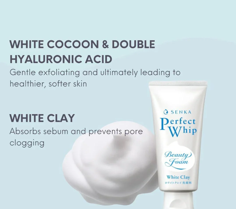 Senka Perfect Whip White Clay Facial Cleanser – 120g