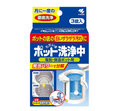 Kettle cleaning tablet packaging with Japanese text and images of a kettle and cleaning process, Kobayashi Electric Kettle Cleaner 3pc