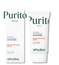 Two bottles of Purito Sun Day Adventure Sunscreen on a white background
