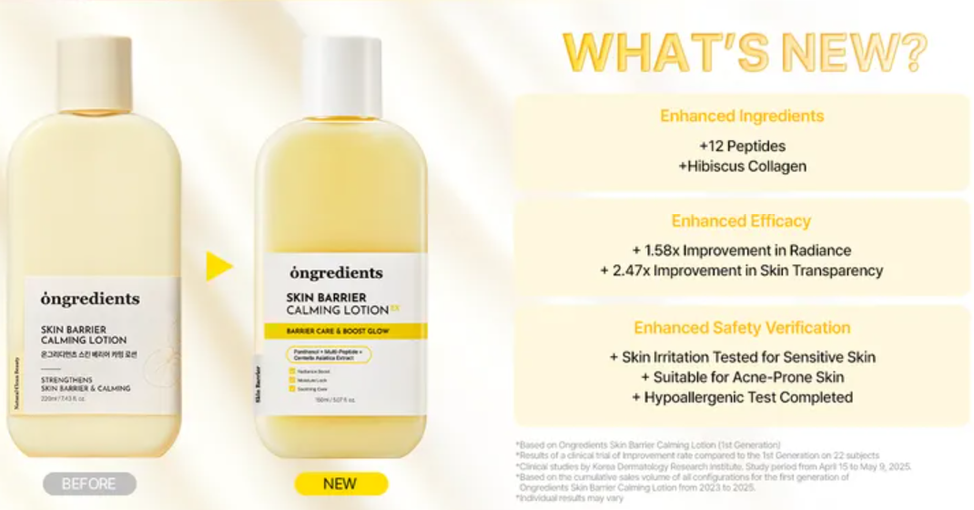 ONGREDIENTS Skin Barrier Calming Lotion EX 150ml