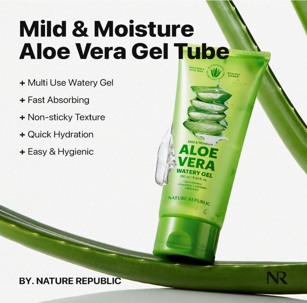 Nature Republic Mild & Moisture Aloe Vera Watery Gel TUBE