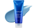 A blue squeeze tube of medicube+ Zero Pore Blackhead Mud Mask centered on a white background, with a light blue cream smear graphic behind it. Medicube Zero Pore Blackhead Mud Mask 100g