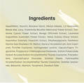 Ingredients list printed in black text on a pale beige background with subtle white leaf silhouettes. Dr.Althea 0.1% Gentle Retinol Serum 30ml