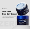 Two jars of Medicube Zero Pore One-Day Cream on a light gray background, Medicube Zero Pore One Day Cream 50ml