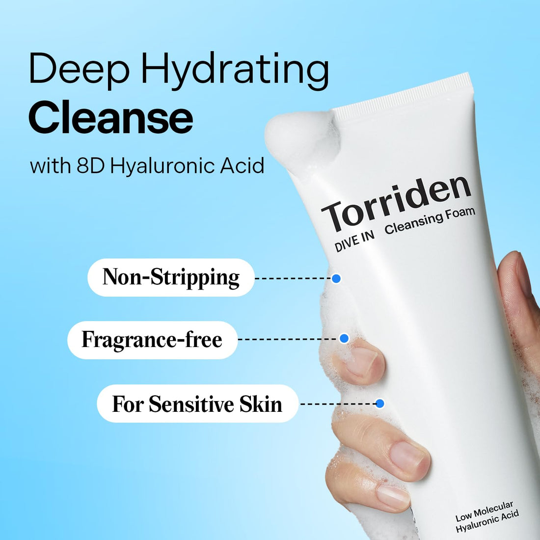 Torriden Dive In Cleansing Foam Low Molecular Hyaluronic Acid 150ml