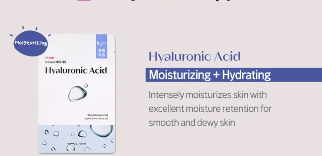 Etude House 0.2 Therapy Air Mask Hyaluronic Acid 1pc