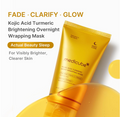 Kojic Acid Turmeric Brightening Overnight Wrapping Mask by Medicube on a white background, Medicube Kojic Acid Turmeric Night Wrapping Mask 75ml