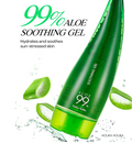 Green aloe vera soothing gel bottle with text on a white background, Holika Holika Aloe 99% Soothing Gel 250ml