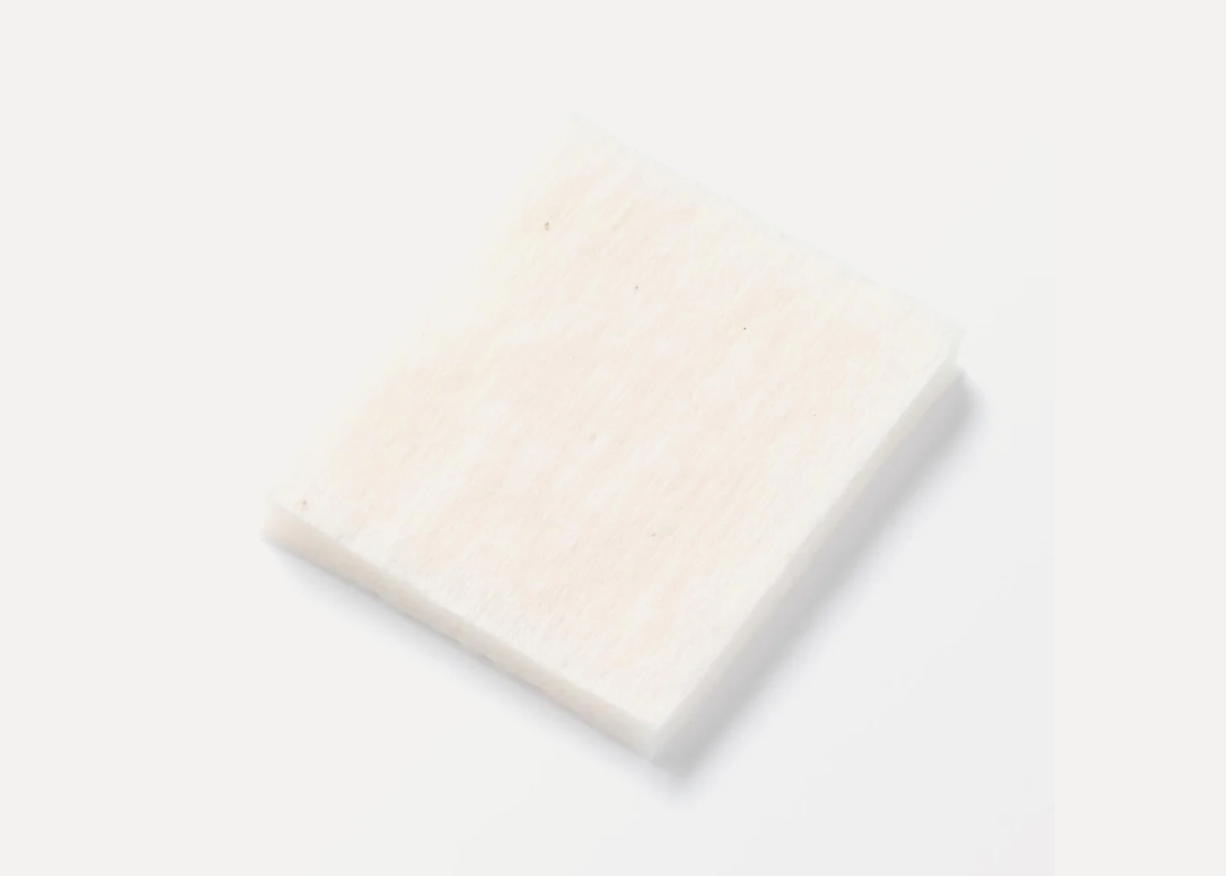 Beige color swatch on a light gray background, MUJI Unbleached Cotton 180pcs 60mmx50mm
