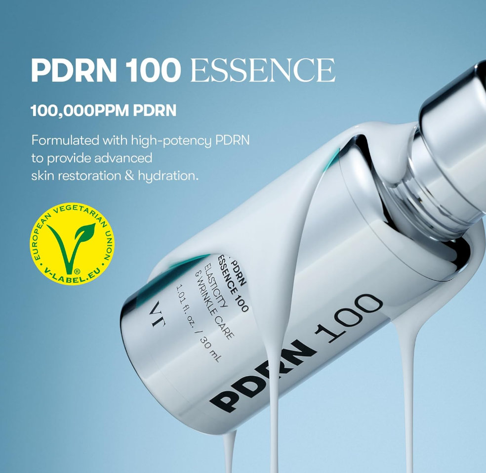 VT COSMETICS PDRN 100 Essence – Intensive Glow Serum (30ml / 1.01 fl. oz.)