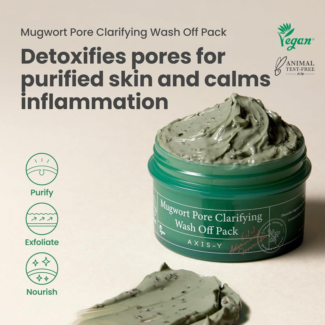 Axis-y Mugwort Pore Clarifying Wash Off Pack 100ml