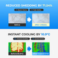 Advertisement showing hair reduction and cooling effects with before and after images, Seapuri Scalpy Hair Serum 20ml