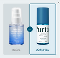 Two skincare serum bottles, one labeled 'Before' and the other labeled '2024 New', on a light gray background, Purito Seoul hydro Wave Deep Sea serum 60ml