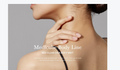 A close-up of a woman's neck and shoulder with her hand resting on her jawline, set against a plain gray background. White text overlay reads 'Medicube Body Line' and 'RED CLEAR CICA BODY MIST', Medicube Red Clear Cica Body Mist 200ml