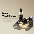 Medicube Deep Vita C Serum bottles on a beige background, Medicube Deep Vita C Ampoule 2.0 30g