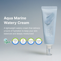 Aqua Marine Watery Cream tube with product description and branding on a gray background, Dr.althea Aqua Marine Watery Cream 50ml
