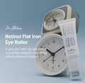 Dr. Althea Retinol Flat Iron Eye Roller with two clocks on a light blue background, Dr.althea Retinol Flat Iron Eye Roller 25ml
