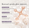 Korean skincare ingredients with molecular structure and benefits on a white background, Medicube Age-R Glutathione Glow Capsule Cream 50ml