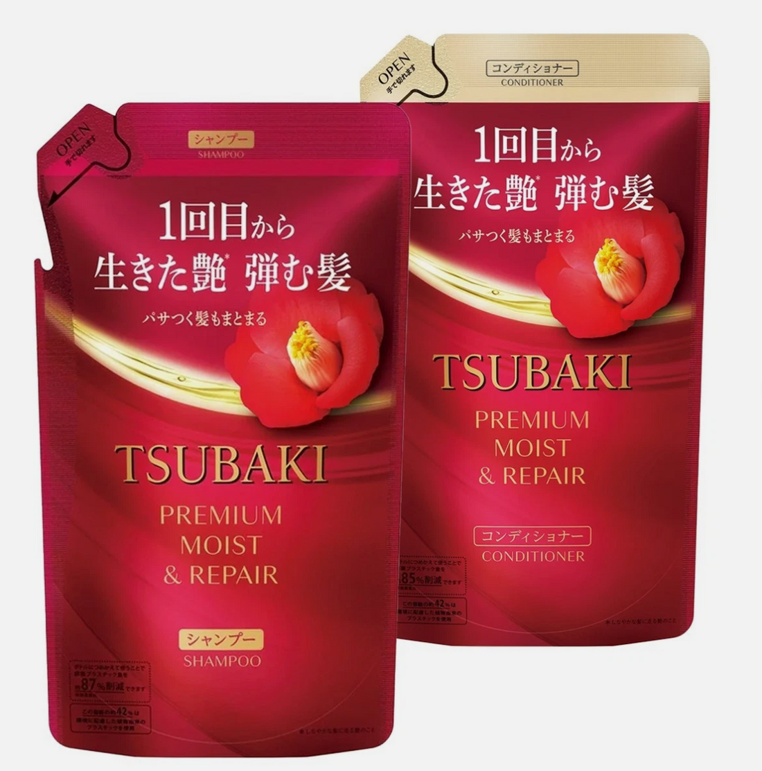 Tsubaki Premium Moist and Repair Refill Set 300ml ×2