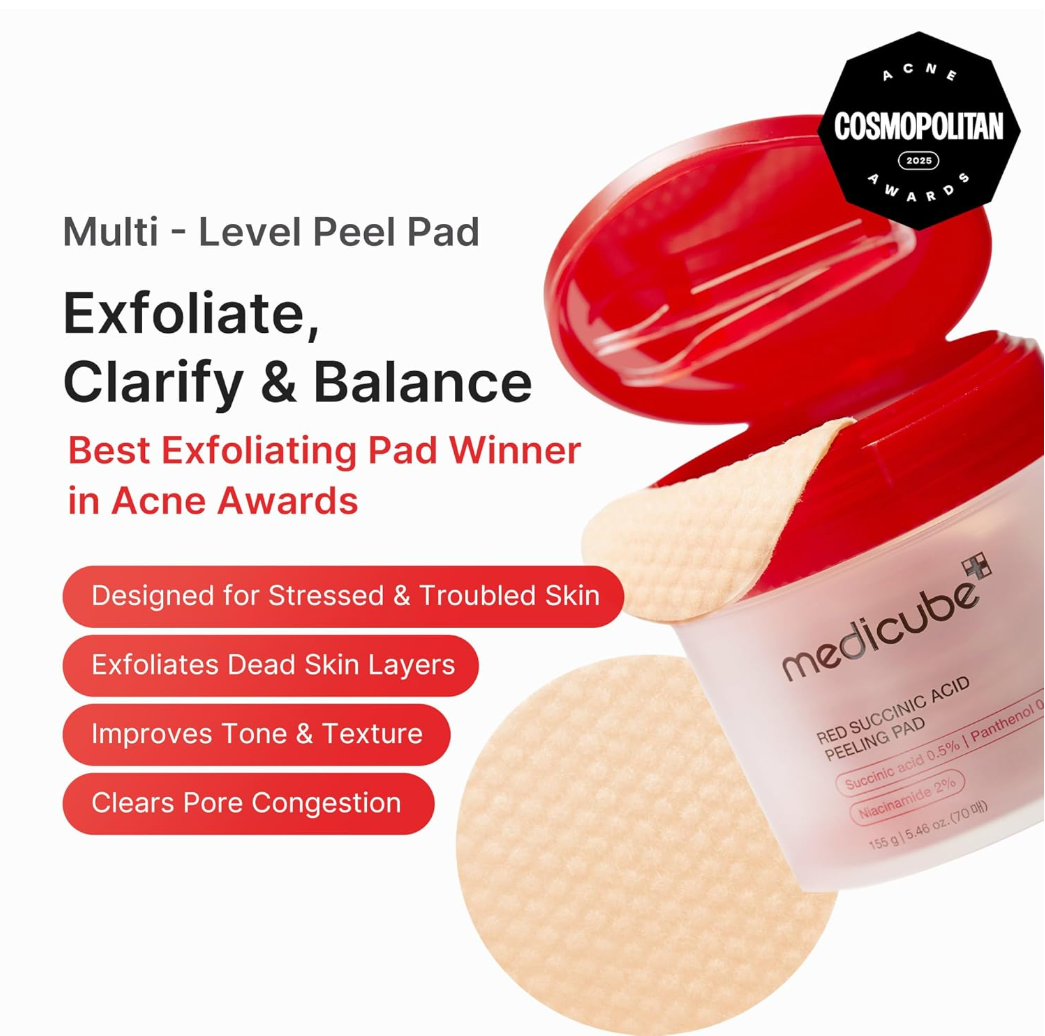 Medicube Red Succinic Acid Peeling Pad 155g, detail
