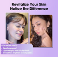 Before and after comparison of a woman's face with text on a purple background, Somebymi Retionol Intense Reactivating Serum 30ml
