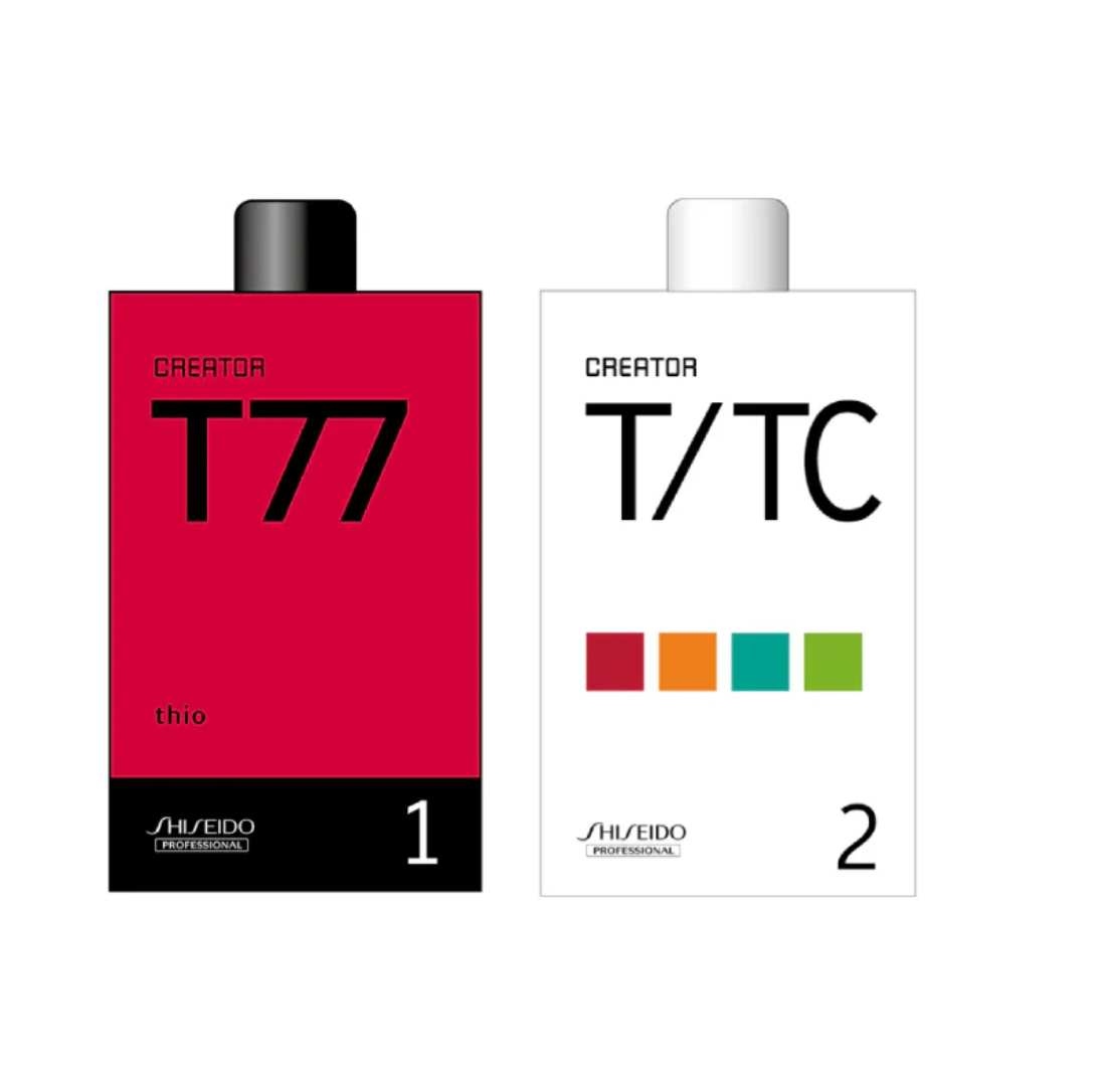 Shiseido Creator T77 Professional Perm Liquid Compound 400ml & T/TC 400ml