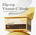 Packaging of Medicube Vitamin C masks with text on a white background, Medicube Deep Vita C Daily Quick Mask 350g 30 sheets