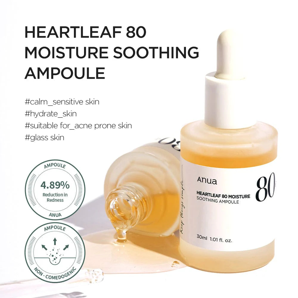 Anua heartleaf 80 moisture soothing ampoule 30ml