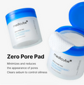 Medicube Zero Pore Pad container with open lid on a white background, Medicube Zero Pore Pad 2.0 10pads Sample