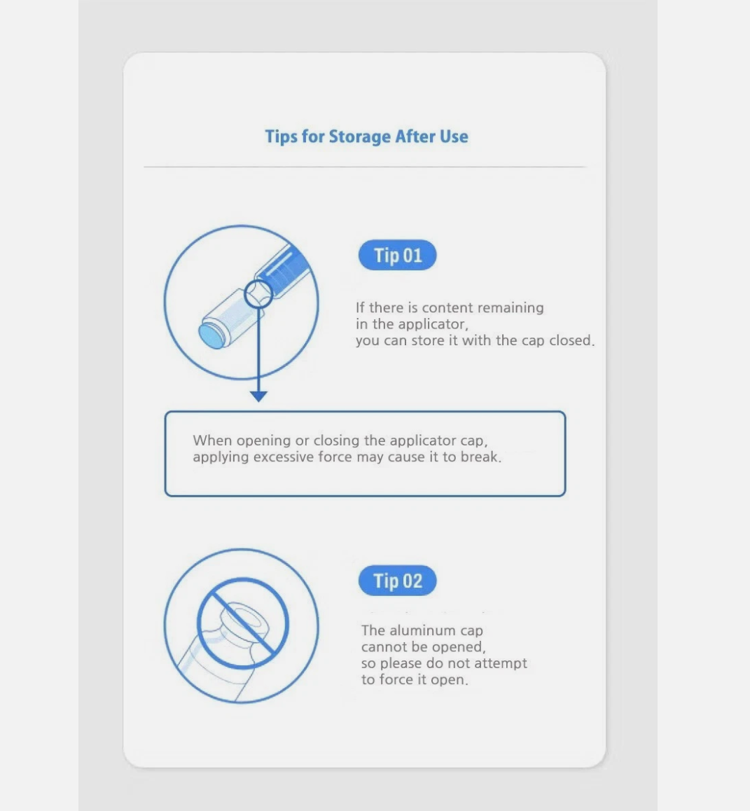 Instructions for storing a product after use on a white background, Dr.cpu+ Vitamin + Glutathione Booster Ampoule 30ml