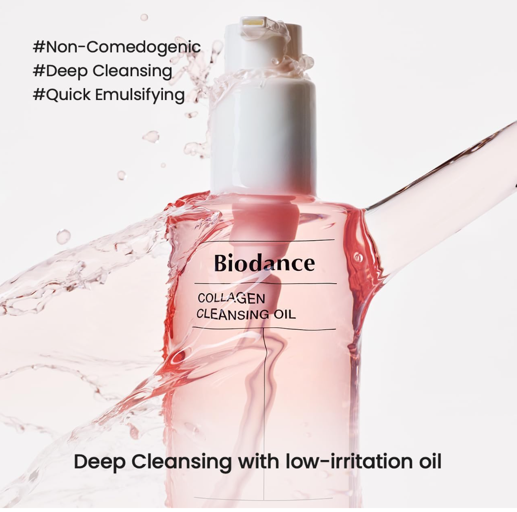 Biodance Collagen Cleansing Oil bottle with a pump on a white background, Biodance Collagen Cleansing Oil 200ml